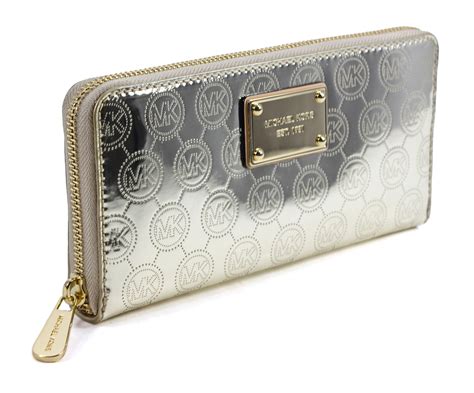 michael kors jet set mirror metallic wallet